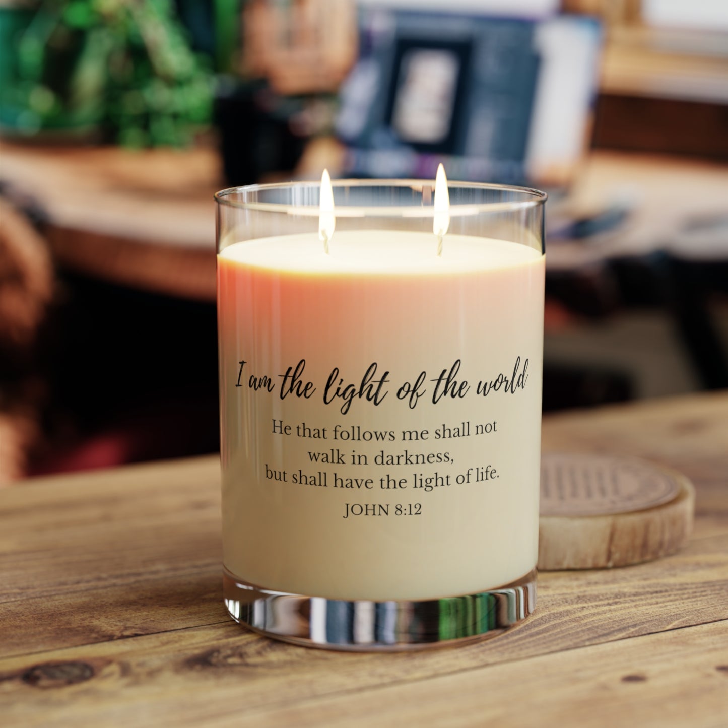 "I Am the Light of the World" 11oz Glass Scented Candle
