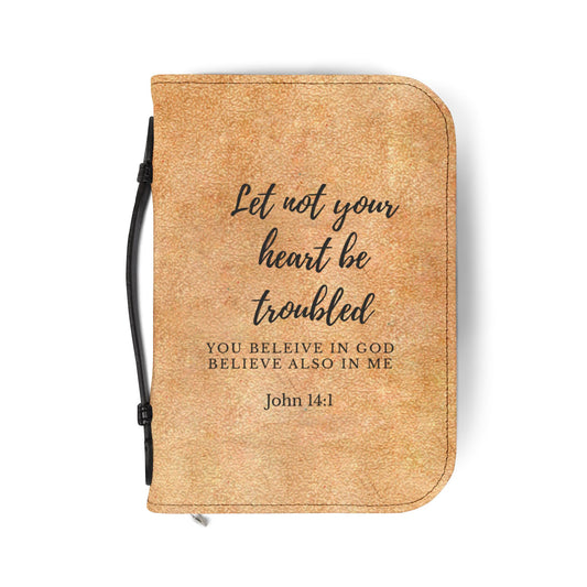 "Let not your heart.." Zippered Bible Cover (John 14:1)