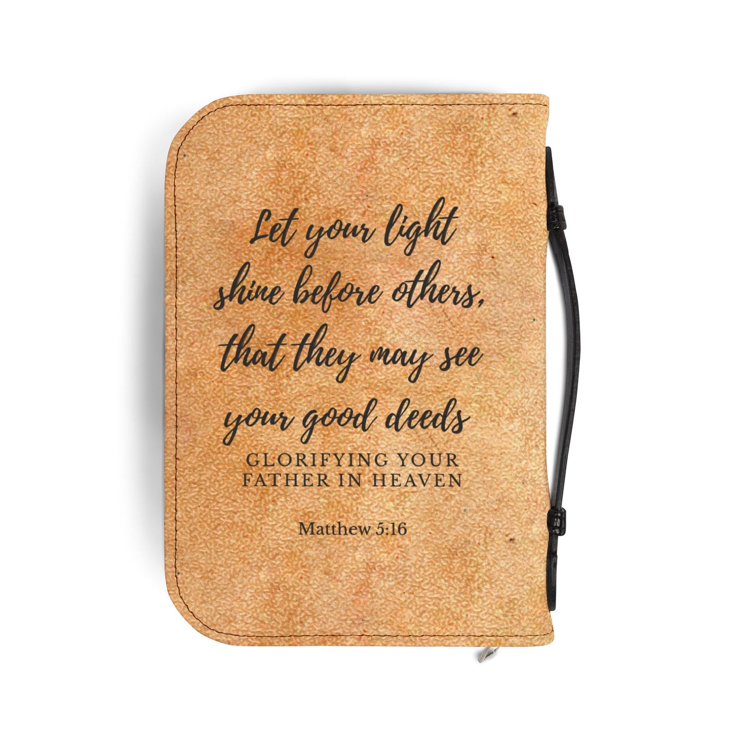"Let Your Light Shine" Zippered Bible Cover (Matthew 5:16)