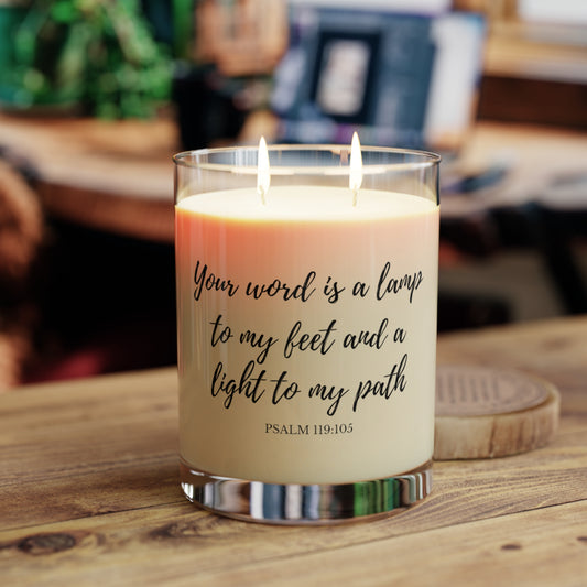 "Your Word is a Lamp" 11oz Glass Scented Candle