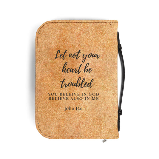 "Let not your heart.." Zippered Bible Cover (John 14:1)