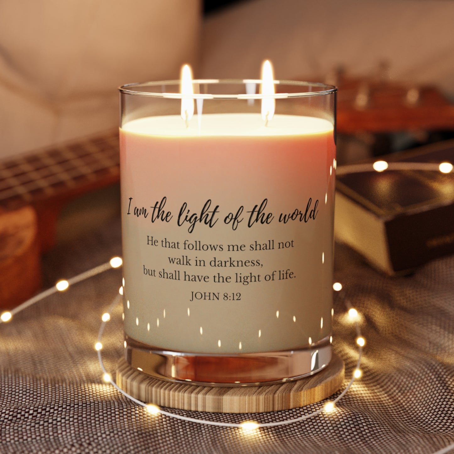 "I Am the Light of the World" 11oz Glass Scented Candle