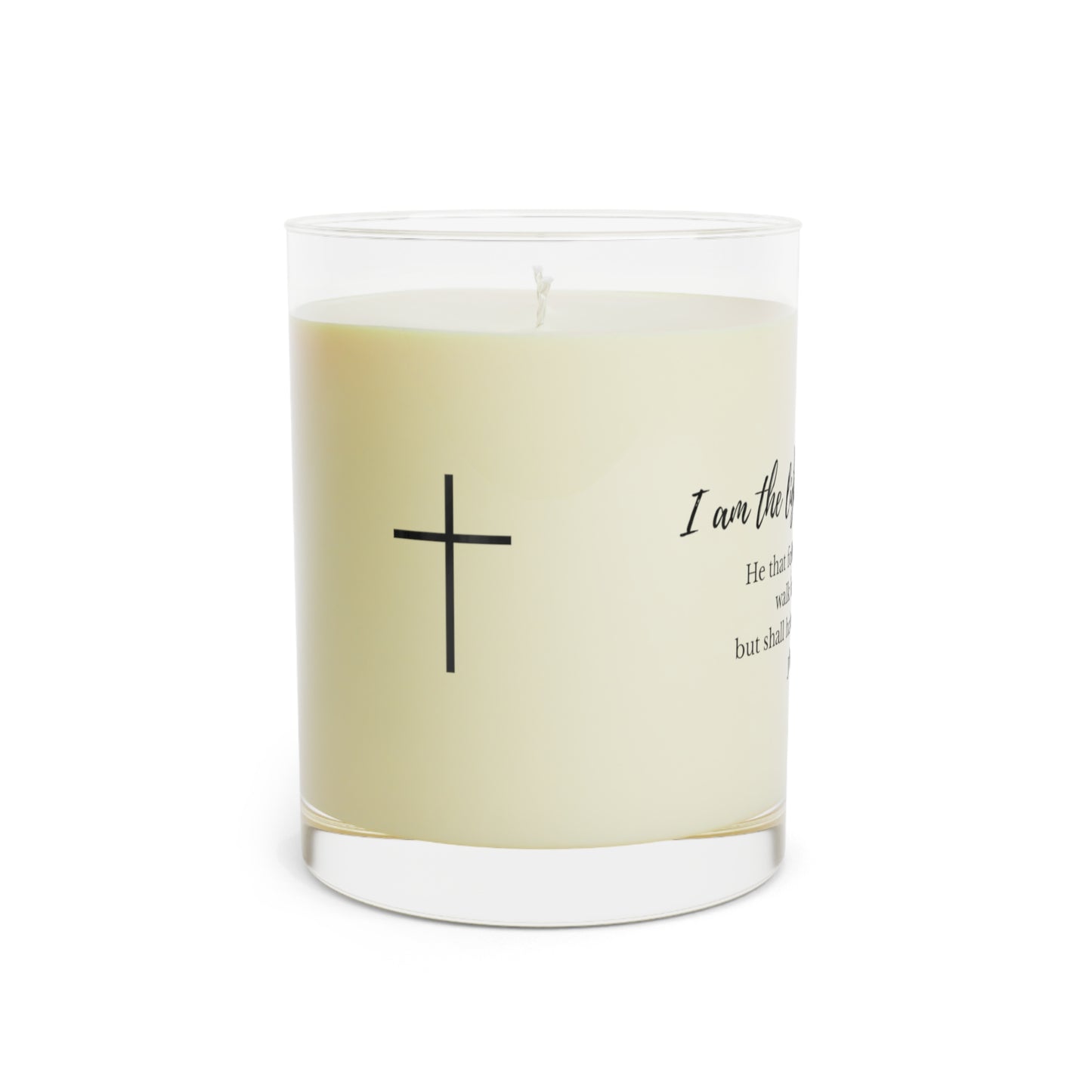 "I Am the Light of the World" 11oz Glass Scented Candle