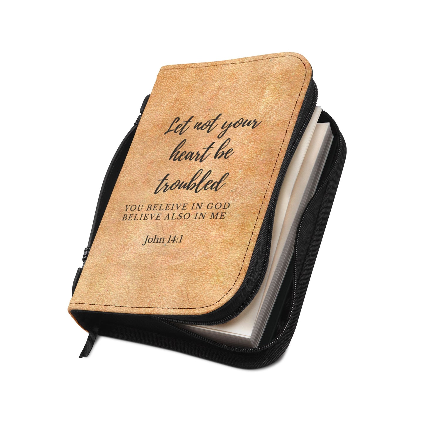 "Let not your heart.." Zippered Bible Cover (John 14:1)
