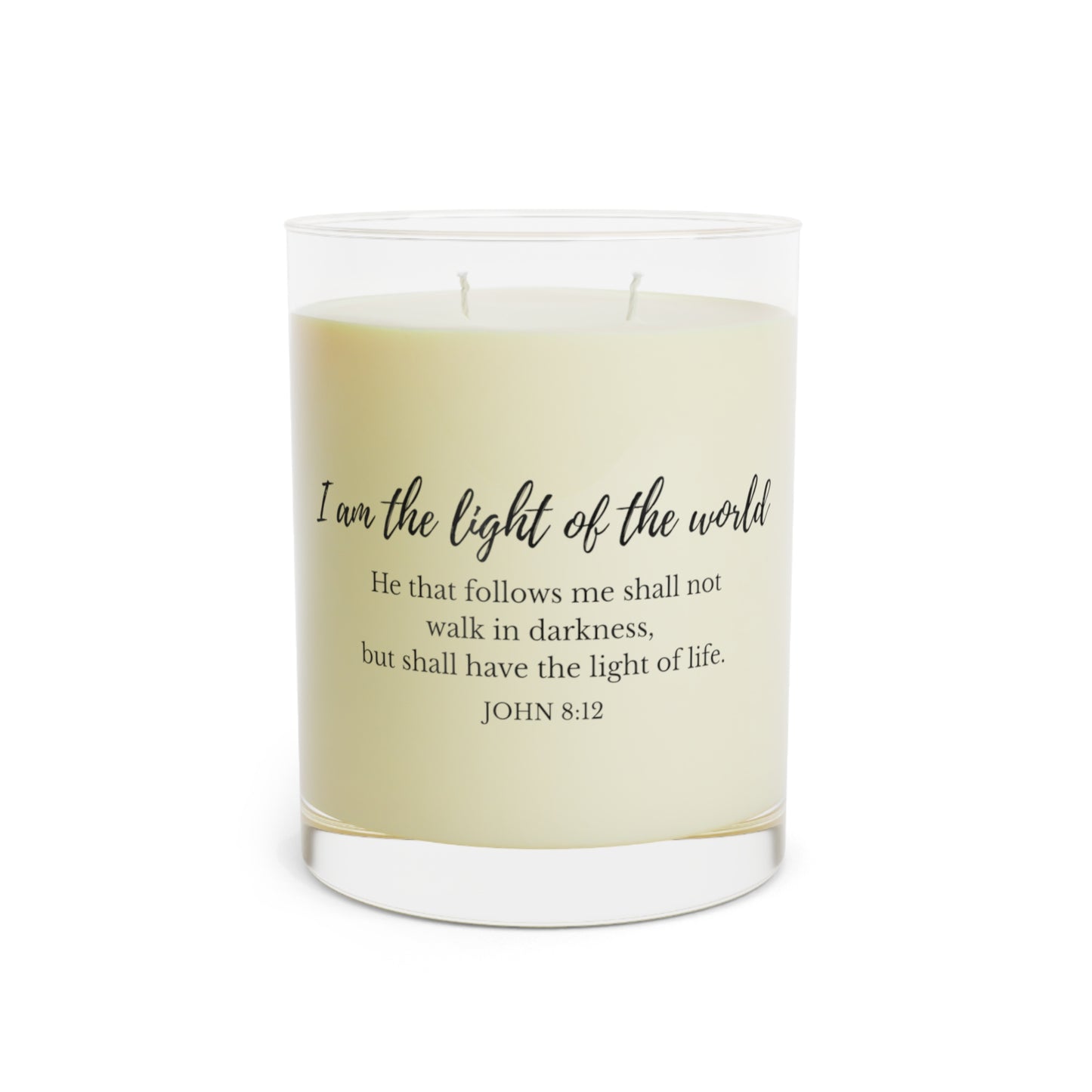 "I Am the Light of the World" 11oz Glass Scented Candle